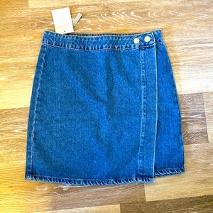 ASOS Denim mini wrap skirt in UK 10/US 6 Tall. NWT